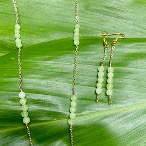 Peridot and Gold Jewelry Set